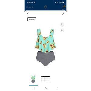 Sunflower hanker hem bikini set